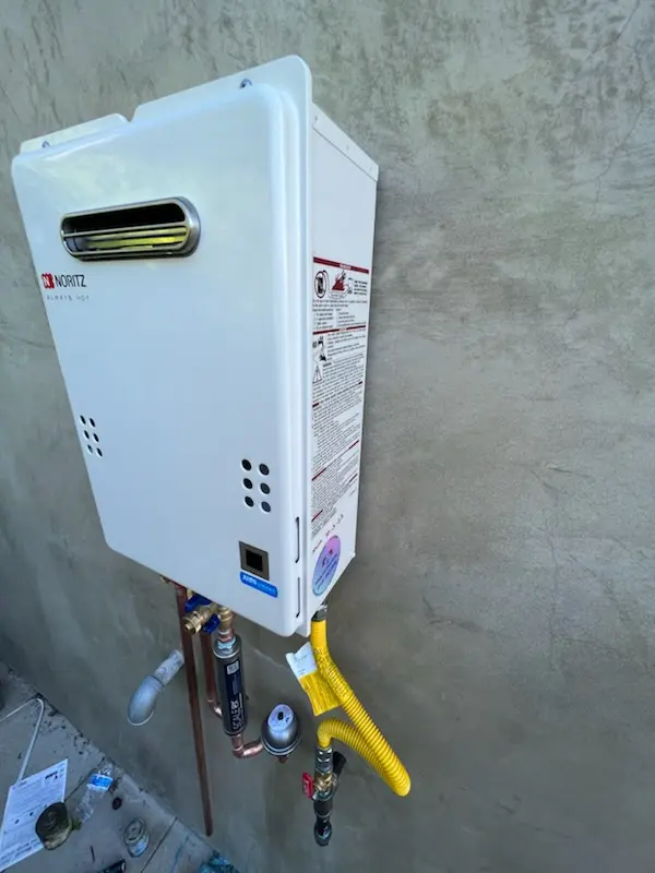 Tankless water heater installation for Pinnacle homes